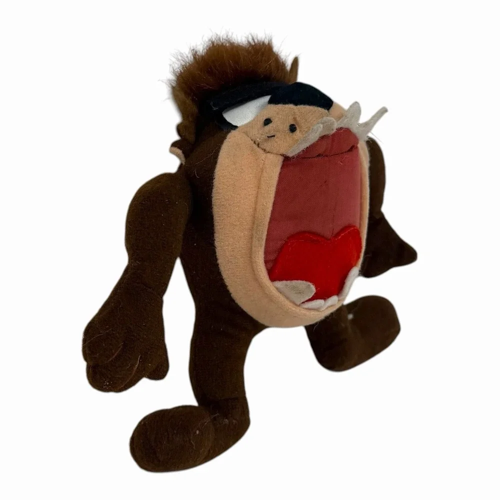 Vintage 1995 Looney Tunes Tasmanian Devil Taz Plush Stuffed Toy Warner‎ Bros 6in